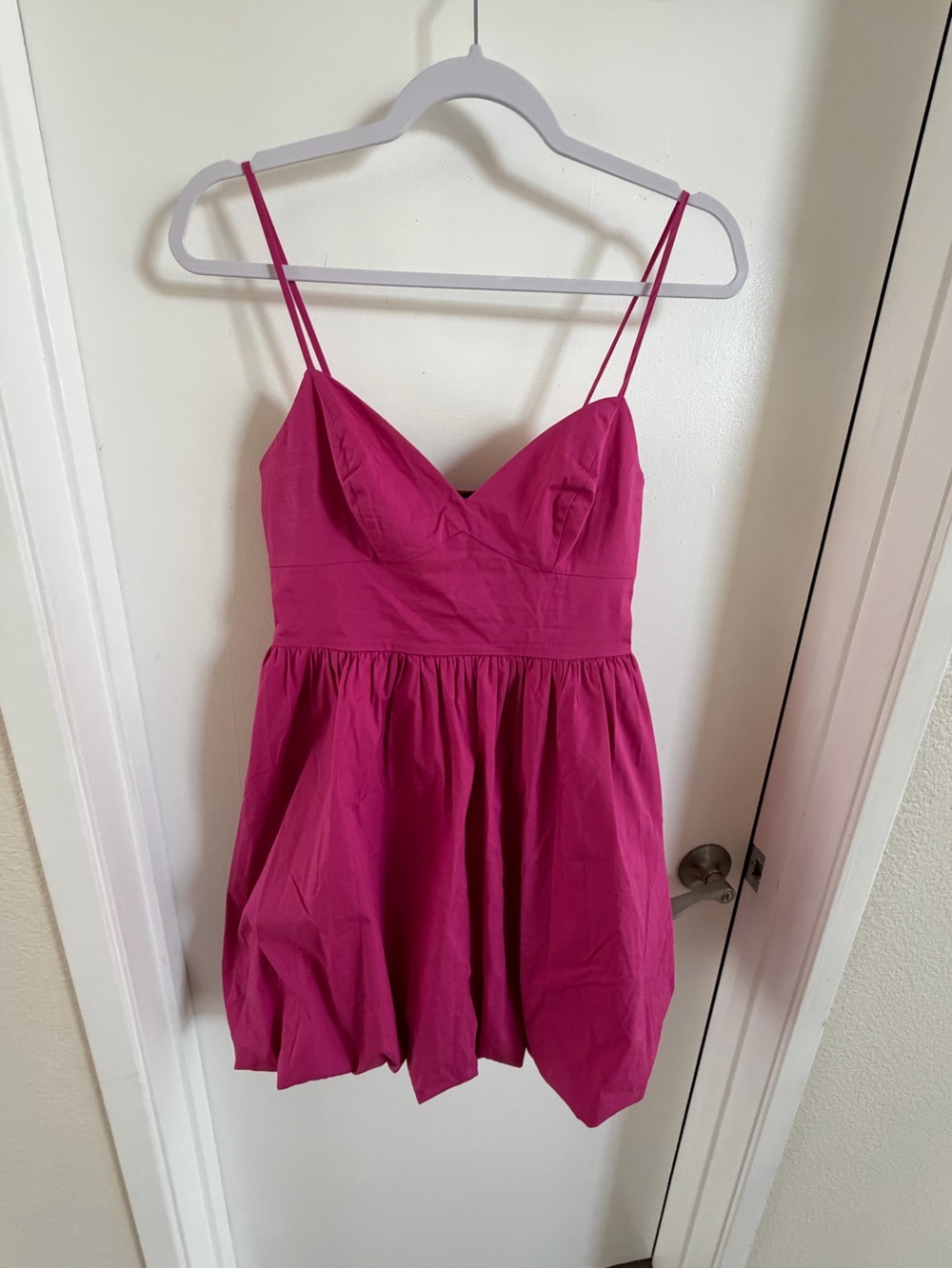 Express XS Hot Pink Fit & Flare Mini Dress with Pockets